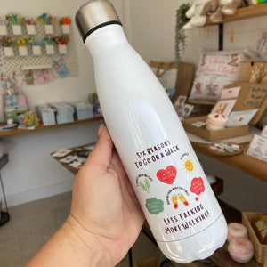 Less Talking More Walking Water Bottle!