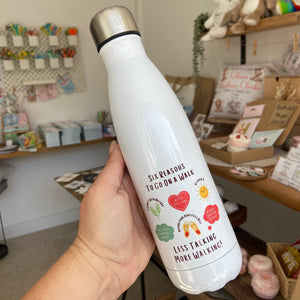 Less Talking More Walking Water Bottle!