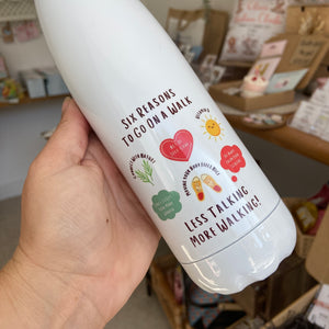 Less Talking More Walking Water Bottle!