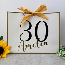Load image into Gallery viewer, Personalised Birthday Gift Bag - White &amp; Gold
