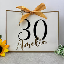 Load image into Gallery viewer, Personalised Birthday Gift Bag - White &amp; Gold
