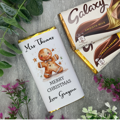 Cute Personalised Teacher Christmas Chocolate Bar-The Persnickety Co