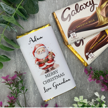 Load image into Gallery viewer, Cute Personalised Teacher Christmas Chocolate Bar
