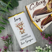 Load image into Gallery viewer, Cute Personalised Teacher Christmas Chocolate Bar
