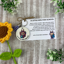 Load image into Gallery viewer, Back to School Pocket Hug Keyring  - Purple Monster
