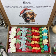 Load image into Gallery viewer, 100 Dogs to Choose - Merry Christmas Personalised Dog Mum/Dad Sweets in a row
