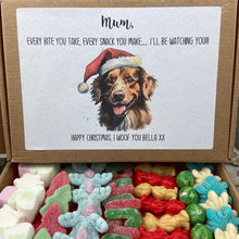 Load image into Gallery viewer, 100 Dogs to Choose - Merry Christmas Personalised Dog Mum/Dad Sweets in a row
