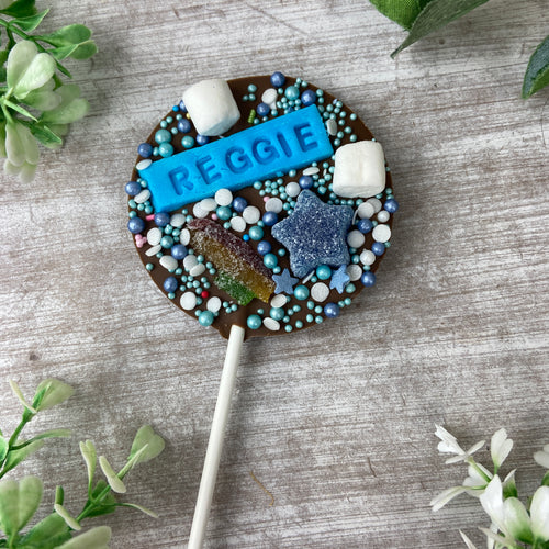Page Boy Personalised Belgian Chocolate Lollipop-The Persnickety Co