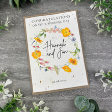 Load image into Gallery viewer, Plantable Wildflower Wedding Card
