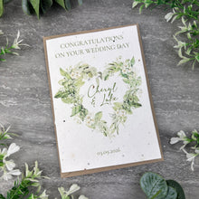 Load image into Gallery viewer, Sage Green Botanical Wedding Card-The Persnickety Co
