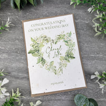 Load image into Gallery viewer, Sage Green Botanical Wedding Card
