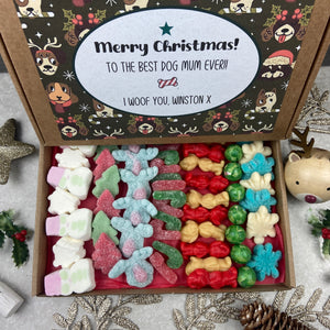 Merry Christmas Personalised Dog Mum/Dad Sweet box