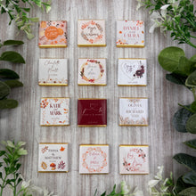 Load image into Gallery viewer, Personalised Autumn Wedding Chocolates-The Persnickety Co

