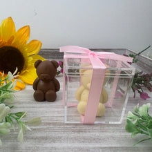 Load image into Gallery viewer, Personalised Chocolate Teddy Bear Baby Shower Favours (Copy)
