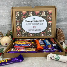 Load image into Gallery viewer, Merry Christmas Personalised Dog Mum/Dad Chocolate Box - Dog Pattern
