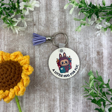 Load image into Gallery viewer, Back to School Pocket Hug Keyring  - Purple Monster
