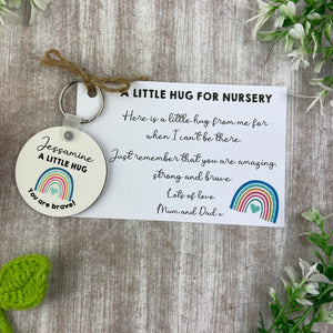 Back to School Pocket Hug Keyring  - Rainbow