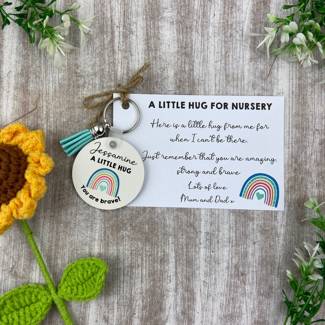 Back to School Pocket Hug Keyring - Rainbow-The Persnickety Co
