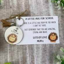 Load image into Gallery viewer, Back to School Pocket Hug Keyring  - Brave Lion
