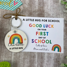 Load image into Gallery viewer, Back to School Pocket Hug Keyring  - Bright Rainbow
