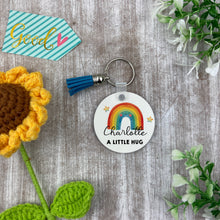 Load image into Gallery viewer, Back to School Pocket Hug Keyring  - Bright Rainbow
