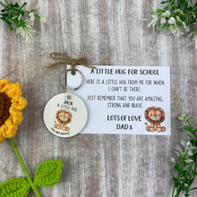 Load image into Gallery viewer, Back to School Pocket Hug Keyring  - Lion
