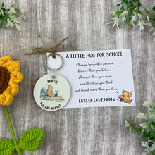 Load image into Gallery viewer, Back to School Pocket Hug Keyring  - Brave Bear
