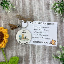 Load image into Gallery viewer, Back to School Pocket Hug Keyring  - Brave Bear
