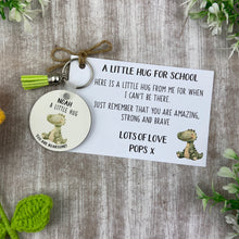 Load image into Gallery viewer, Back to School Pocket Hug Keyring  - Dinosaur

