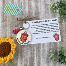 Load image into Gallery viewer, Back to School Pocket Hug Keyring - Pink Monster-The Persnickety Co
