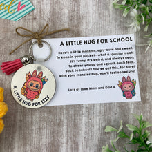 Load image into Gallery viewer, Back to School Pocket Hug Keyring  - Pink Monster
