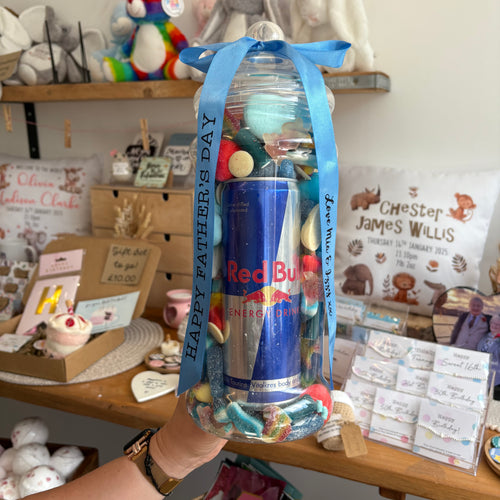Giant Personalised Red Bull Sweet Jar - Happy Father’s Day 🍬-The Persnickety Co
