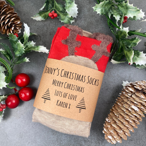 Reindeer Christmas Sock-The Persnickety Co