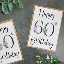 Load image into Gallery viewer, Happy Birthday Age  Personalised Plantable Seed Card
