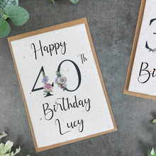 Load image into Gallery viewer, Happy Birthday Age  Personalised Plantable Seed Card
