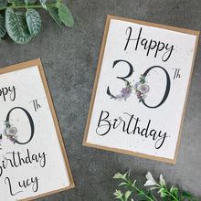 Load image into Gallery viewer, Happy Birthday Age  Personalised Plantable Seed Card
