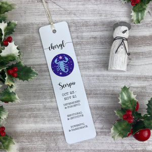 Personalised Star Sign  Bookmark