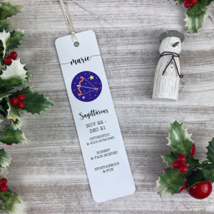 Personalised Star Sign  Bookmark