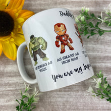 Load image into Gallery viewer, Personalised Superhero Dad Mug
