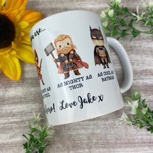 Load image into Gallery viewer, Personalised Superhero Dad Mug
