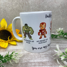 Load image into Gallery viewer, Personalised Superhero Dad Mug
