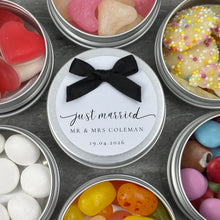Load image into Gallery viewer, Wedding Sweet Tins with Bow - 43 Bow Colours!
