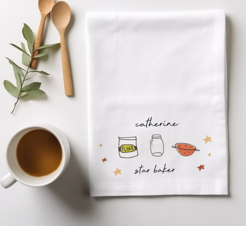 Personalised Star Baker Tea Towel-The Persnickety Co