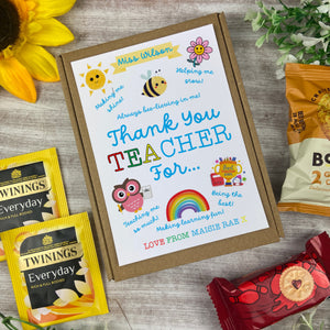 Thank You Teacher - Mini Tea and Biscuit Box