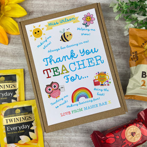 Thank You Teacher - Mini Tea and Biscuit Box-The Persnickety Co