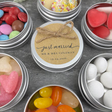 Load image into Gallery viewer, Wedding Sweet Tins with Twine
