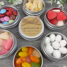 Load image into Gallery viewer, Wedding Sweet Tins with Twine
