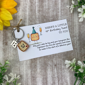 Birthday Toast Keyring