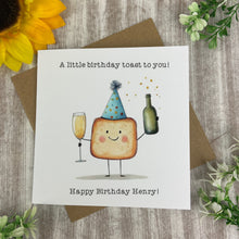 Load image into Gallery viewer, Personalised Toast Birthday Card
