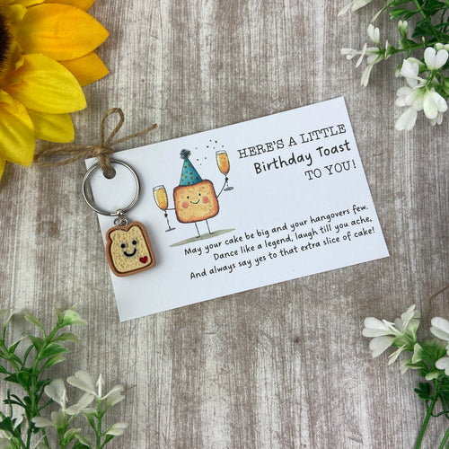 Birthday Toast Keyring-The Persnickety Co